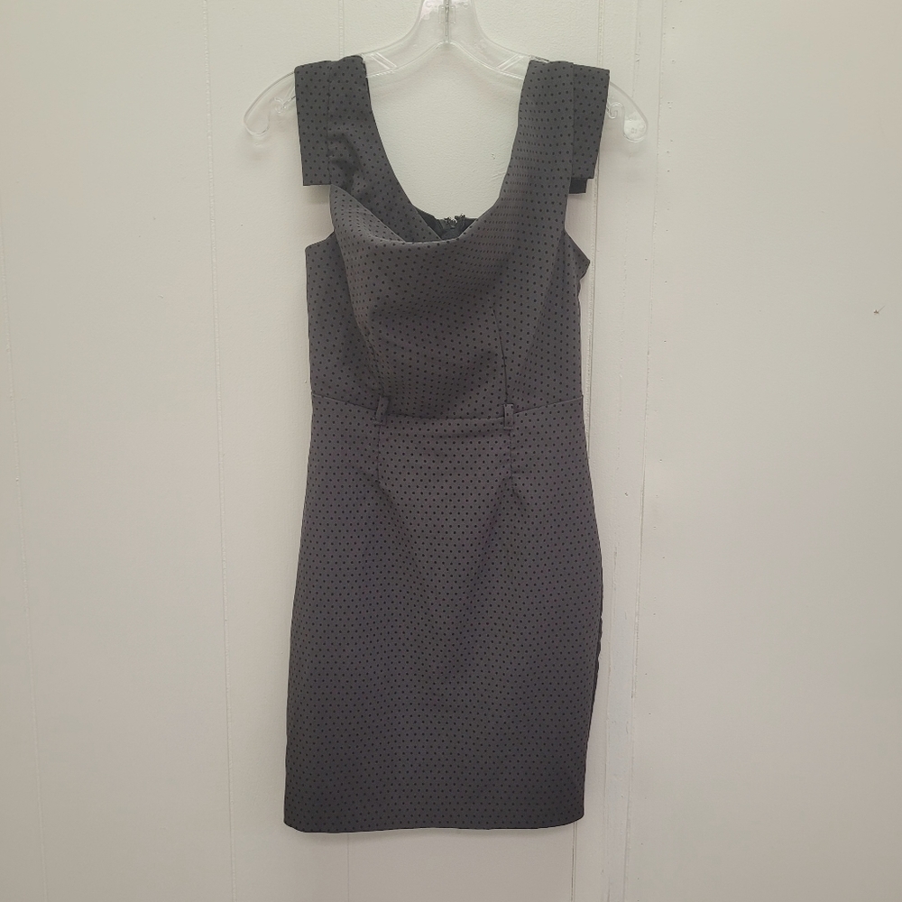 Charlotte Russe Asymmetrical Neckline Polka Dot Dress